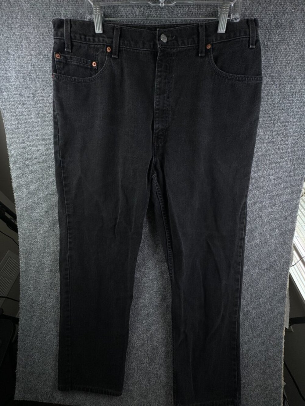 VTG Levi’s 505 ACTL 37.5x29 Straight Leg Charcoal Wash Black Regular Fit YR 2000